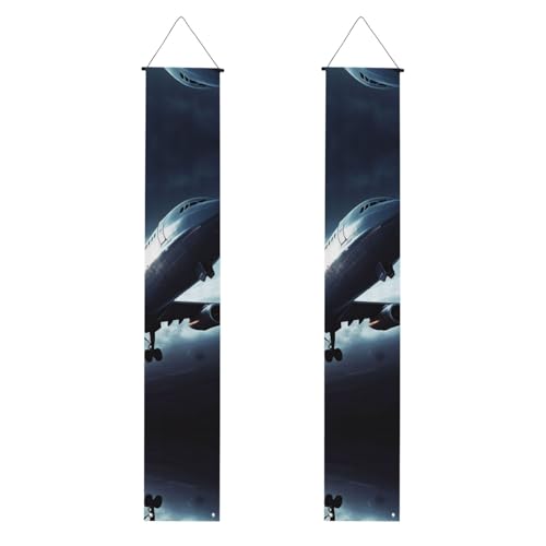 Flugzeug Veranda Banner Hängende Tür Banner Happy Birthday Veranda Schild Party Banner Foto Hintergrund Haustür Schilder für Willkommen Urlaub Party Indoor Outdoor Dekor von GDSHJKLW