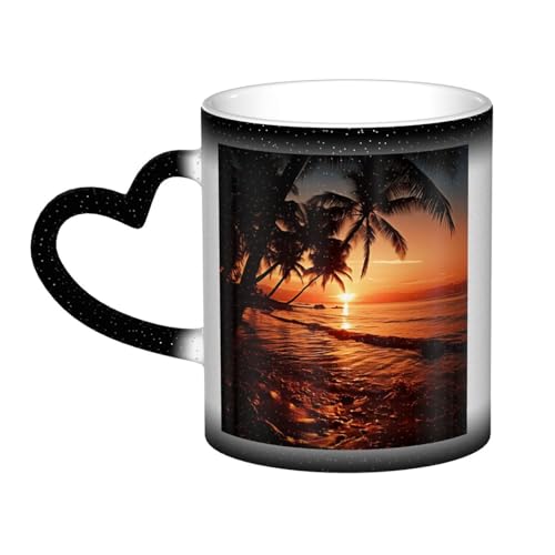 GDSHJKLW Kaffeetasse aus Keramik, 325 ml, Farbwechsel, personalisierbar, Kaffeetasse, Teetasse, Abenddämmerung, tropischer Strand, Palme, coole Kaffeetassen für Männer und Frauen, lustiges Geschenk GDSHJKLW Kaffeetasse aus Keramik, 325 ml, Farbwechsel, personalisierbar, Kaffeetasse, Teetasse, Abenddämmerung, tropischer Strand, Palme, coole Kaffeetassen für Männer und Frauen, lustiges Geschenk von GDSHJKLW