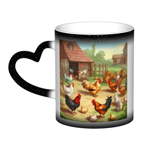 GDSHJKLW Kaffeetasse aus Keramik, 325 ml, Farbwechsel, personalisierbar, Kaffeetasse, Teetasse, Braten Huhn, Hennerfarm, coole Kaffeetassen für Männer und Frauen, lustiges Geschenk GDSHJKLW Kaffeetasse aus Keramik, 325 ml, Farbwechsel, personalisierbar, Kaffeetasse, Teetasse, Braten Huhn, Hennerfarm, coole Kaffeetassen für Männer und Frauen, lustiges Geschenk von GDSHJKLW