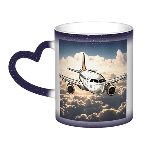 GDSHJKLW Kaffeetasse aus Keramik, 325 ml, Farbwechsel, personalisierbar, Kaffeetasse, Teetasse, Flugzeug, coole Kaffeetasse für Männer und Frauen, lustiges Geschenk GDSHJKLW Kaffeetasse aus Keramik, 325 ml, Farbwechsel, personalisierbar, Kaffeetasse, Teetasse, Flugzeug, coole Kaffeetasse für Männer und Frauen, lustiges Geschenk von GDSHJKLW