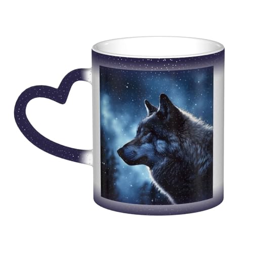 GDSHJKLW Kaffeetasse aus Keramik, 325 ml, Farbwechsel, personalisierbar, Kaffeetasse, Teetasse, Lonely Wolf, coole Kaffeetassen für Männer und Frauen, lustiges Geschenk GDSHJKLW Kaffeetasse aus Keramik, 325 ml, Farbwechsel, personalisierbar, Kaffeetasse, Teetasse, Lonely Wolf, coole Kaffeetassen für Männer und Frauen, lustiges Geschenk von GDSHJKLW