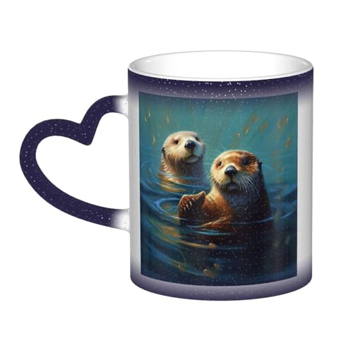 GDSHJKLW Kaffeetasse aus Keramik, 325 ml, Farbwechsel, personalisierbar, Kaffeetasse, Teetasse, Meeresotter, Malerei, coole Kaffeetassen für Männer und Frauen, lustiges Geschenk GDSHJKLW Kaffeetasse aus Keramik, 325 ml, Farbwechsel, personalisierbar, Kaffeetasse, Teetasse, Meeresotter, Malerei, coole Kaffeetassen für Männer und Frauen, lustiges Geschenk von GDSHJKLW