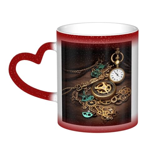 GDSHJKLW Kaffeetasse aus Keramik, 325 ml, Farbwechsel, personalisierbar, Kaffeetasse, Teetasse, Steampunk, Uhren, Schlüssel und Ketten, coole Kaffeetassen für Männer und Frauen, lustiges Geschenk GDSHJKLW Kaffeetasse aus Keramik, 325 ml, Farbwechsel, personalisierbar, Kaffeetasse, Teetasse, Steampunk, Uhren, Schlüssel und Ketten, coole Kaffeetassen für Männer und Frauen, lustiges Geschenk von GDSHJKLW