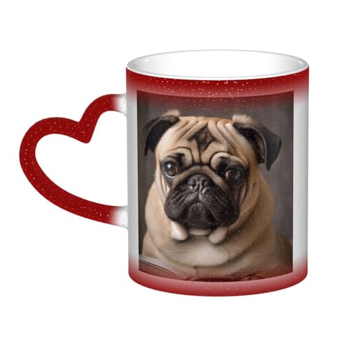 GDSHJKLW Kaffeetasse aus Keramik, 325 ml, Farbwechsel, personalisierbar, Kaffeetasse, Teetasse, Tier, Mops, Hund, coole Kaffeetasse für Männer und Frauen, lustiges Geschenk GDSHJKLW Kaffeetasse aus Keramik, 325 ml, Farbwechsel, personalisierbar, Kaffeetasse, Teetasse, Tier, Mops, Hund, coole Kaffeetasse für Männer und Frauen, lustiges Geschenk von GDSHJKLW