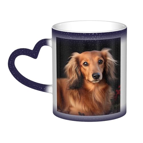 GDSHJKLW Kaffeetasse aus Keramik, 325 ml, Farbwechsel, personalisierbar, Kaffeetasse, Teetasse, langhaariger Dackel, coole Kaffeetassen für Männer und Frauen, lustiges Geschenk GDSHJKLW Kaffeetasse aus Keramik, 325 ml, Farbwechsel, personalisierbar, Kaffeetasse, Teetasse, langhaariger Dackel, coole Kaffeetassen für Männer und Frauen, lustiges Geschenk von GDSHJKLW
