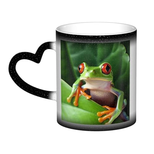 GDSHJKLW Kaffeetasse aus Keramik, 325 ml, Farbwechsel, personalisierbar, Kaffeetasse, Teetasse, niedlicher Frosch, coole Kaffeetasse für Männer und Frauen, lustiges Geschenk GDSHJKLW Kaffeetasse aus Keramik, 325 ml, Farbwechsel, personalisierbar, Kaffeetasse, Teetasse, niedlicher Frosch, coole Kaffeetasse für Männer und Frauen, lustiges Geschenk von GDSHJKLW