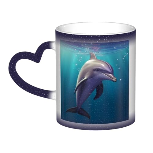 GDSHJKLW Kaffeetasse aus Keramik, 325 ml, Farbwechsel, personalisierbar, Kaffeetasse, Teetasse, niedliches Meerestier, Delfin, coole Kaffeetasse für Männer und Frauen, lustiges Geschenk GDSHJKLW Kaffeetasse aus Keramik, 325 ml, Farbwechsel, personalisierbar, Kaffeetasse, Teetasse, niedliches Meerestier, Delfin, coole Kaffeetasse für Männer und Frauen, lustiges Geschenk von GDSHJKLW