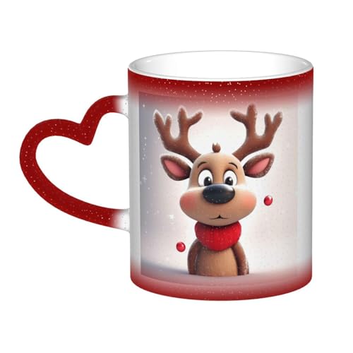 GDSHJKLW Kaffeetasse aus Keramik, 325 ml, Farbwechsel, personalisierbar, Kaffeetasse, Teetasse, niedliches Weihnachts-Rentier, coole Kaffeetassen für Männer und Frauen, lustiges Geschenk GDSHJKLW Kaffeetasse aus Keramik, 325 ml, Farbwechsel, personalisierbar, Kaffeetasse, Teetasse, niedliches Weihnachts-Rentier, coole Kaffeetassen für Männer und Frauen, lustiges Geschenk von GDSHJKLW