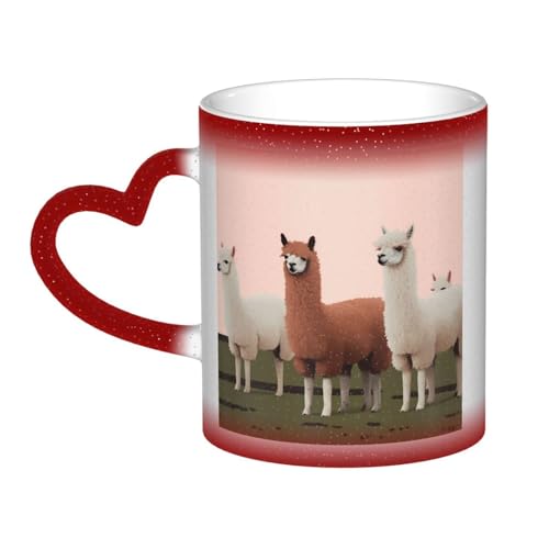 GDSHJKLW Keramik-Kaffeetasse, Farbwechsel-Tasse, personalisierbar, Kaffeetasse, Teetasse, Alpakas, coole Kaffeetassen für Männer und Frauen, lustiges Geschenk GDSHJKLW Keramik-Kaffeetasse, Farbwechsel-Tasse, personalisierbar, Kaffeetasse, Teetasse, Alpakas, coole Kaffeetassen für Männer und Frauen, lustiges Geschenk von GDSHJKLW