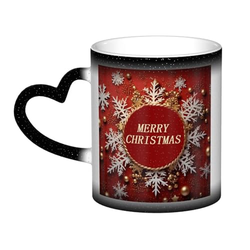 GDSHJKLW Keramik-Kaffeetasse, Farbwechsel-Tasse, personalisierbar, Kaffeetasse, Teetasse, Frohe Weihnachten, zu cool, Kaffeetasse für Männer und Frauen, lustiges Geschenk von GDSHJKLW
