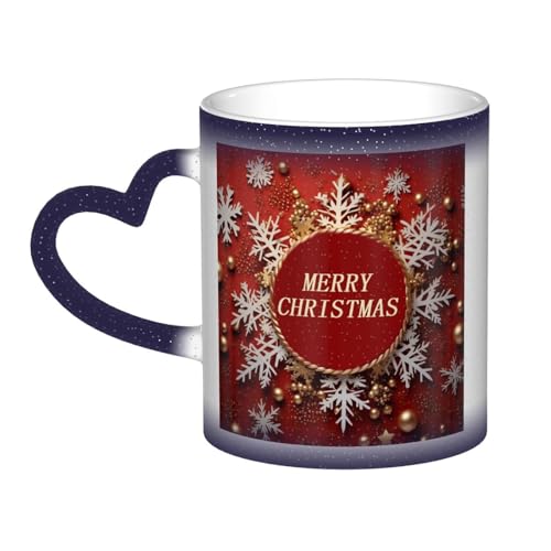 GDSHJKLW Keramik-Kaffeetasse, Farbwechsel-Tasse, personalisierbar, Kaffeetasse, Teetasse, Frohe Weihnachten, zu cool, Kaffeetasse für Männer und Frauen, lustiges Geschenk von GDSHJKLW