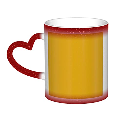 GDSHJKLW Keramik-Kaffeetasse, Farbwechsel-Tasse, personalisierbar, Kaffeetasse, Teetasse, Senfgelb, coole Kaffeetasse für Männer und Frauen, lustiges Geschenk von GDSHJKLW