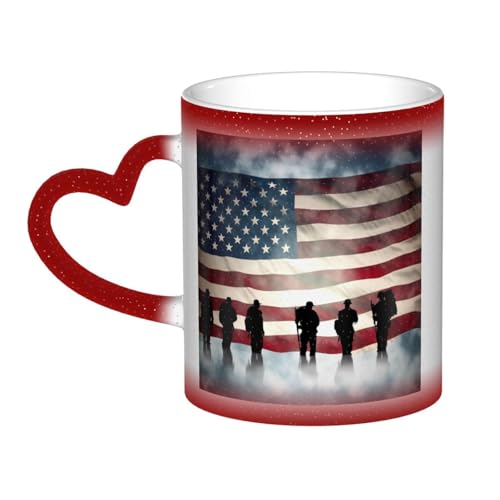 GDSHJKLW Keramik-Kaffeetasse, Farbwechsel-Tasse, personalisierbar, Kaffeetasse, Teetasse, amerikanische Flagge, Veteranentag, coole Kaffeetasse für Männer und Frauen, lustiges Geschenk GDSHJKLW Keramik-Kaffeetasse, Farbwechsel-Tasse, personalisierbar, Kaffeetasse, Teetasse, amerikanische Flagge, Veteranentag, coole Kaffeetasse für Männer und Frauen, lustiges Geschenk von GDSHJKLW