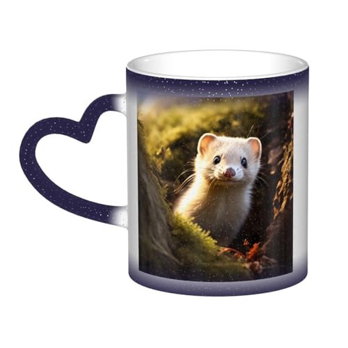 GDSHJKLW Keramik-Kaffeetassen, 325 ml, Farbwechsel, personalisierbar, Kaffeetasse, Teetasse, niedliches Wiesel, coole Kaffeetasse für Männer und Frauen, lustiges Geschenk GDSHJKLW Keramik-Kaffeetassen, 325 ml, Farbwechsel, personalisierbar, Kaffeetasse, Teetasse, niedliches Wiesel, coole Kaffeetasse für Männer und Frauen, lustiges Geschenk von GDSHJKLW