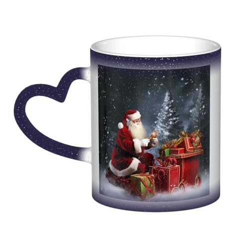 GDSHJKLW Keramik-Kaffeetassen, 325 ml, Farbwechsel-Tasse, personalisierbar, Kaffeetasse, Teetasse, Frohe Weihnachten, Weihnachtsmann-Geschenk, coole Kaffeetassen für Männer und Frauen, lustiges GDSHJKLW Keramik-Kaffeetassen, 325 ml, Farbwechsel-Tasse, personalisierbar, Kaffeetasse, Teetasse, Frohe Weihnachten, Weihnachtsmann-Geschenk, coole Kaffeetassen für Männer und Frauen, lustiges von GDSHJKLW