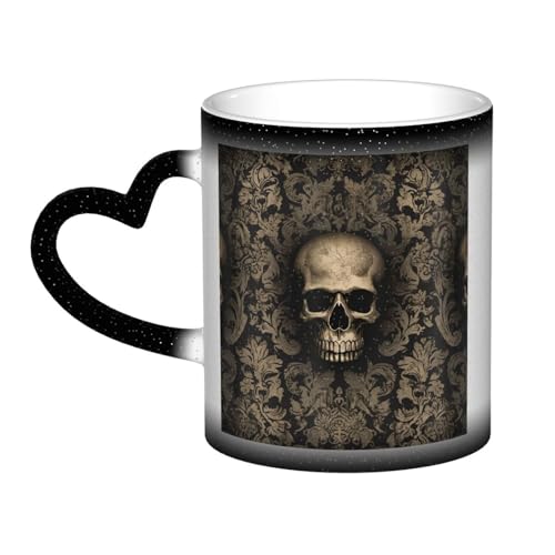 GDSHJKLW Keramik-Kaffeetassen, 325 ml, Farbwechsel-Tasse, personalisierbar, Kaffeetasse, Teetasse, Gothic-Tapete, Totenkopf, coole Kaffeetassen für Männer und Frauen, lustiges Geschenk GDSHJKLW Keramik-Kaffeetassen, 325 ml, Farbwechsel-Tasse, personalisierbar, Kaffeetasse, Teetasse, Gothic-Tapete, Totenkopf, coole Kaffeetassen für Männer und Frauen, lustiges Geschenk von GDSHJKLW