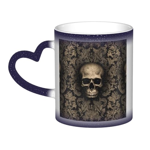 GDSHJKLW Keramik-Kaffeetassen, 325 ml, Farbwechsel-Tasse, personalisierbar, Kaffeetasse, Teetasse, Gothic-Tapete, Totenkopf, coole Kaffeetassen für Männer und Frauen, lustiges Geschenk GDSHJKLW Keramik-Kaffeetassen, 325 ml, Farbwechsel-Tasse, personalisierbar, Kaffeetasse, Teetasse, Gothic-Tapete, Totenkopf, coole Kaffeetassen für Männer und Frauen, lustiges Geschenk von GDSHJKLW