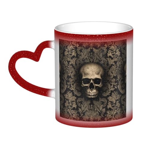 GDSHJKLW Keramik-Kaffeetassen, 325 ml, Farbwechsel-Tasse, personalisierbar, Kaffeetasse, Teetasse, Gothic-Tapete, Totenkopf, coole Kaffeetassen für Männer und Frauen, lustiges Geschenk GDSHJKLW Keramik-Kaffeetassen, 325 ml, Farbwechsel-Tasse, personalisierbar, Kaffeetasse, Teetasse, Gothic-Tapete, Totenkopf, coole Kaffeetassen für Männer und Frauen, lustiges Geschenk von GDSHJKLW