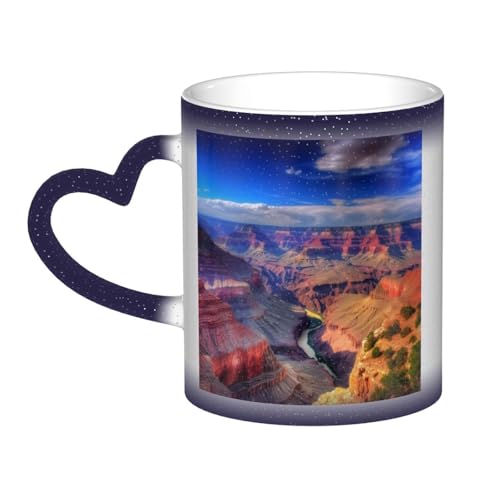 GDSHJKLW Keramik-Kaffeetassen, 325 ml, Farbwechsel-Tasse, personalisierbar, Kaffeetasse, Teetasse, Schönheit, Grand Canyon, coole Kaffeetassen für Männer und Frauen, lustiges Geschenk von GDSHJKLW
