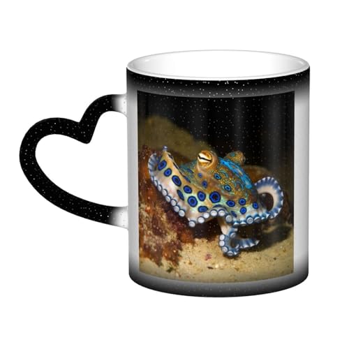 GDSHJKLW Keramik-Kaffeetassen, 325 ml, Farbwechsel-Tasse, personalisierbar, Kaffeetasse, Teetasse, blauer Ring, Oktopus, coole Kaffeetassen für Männer und Frauen, lustiges Geschenk GDSHJKLW Keramik-Kaffeetassen, 325 ml, Farbwechsel-Tasse, personalisierbar, Kaffeetasse, Teetasse, blauer Ring, Oktopus, coole Kaffeetassen für Männer und Frauen, lustiges Geschenk von GDSHJKLW