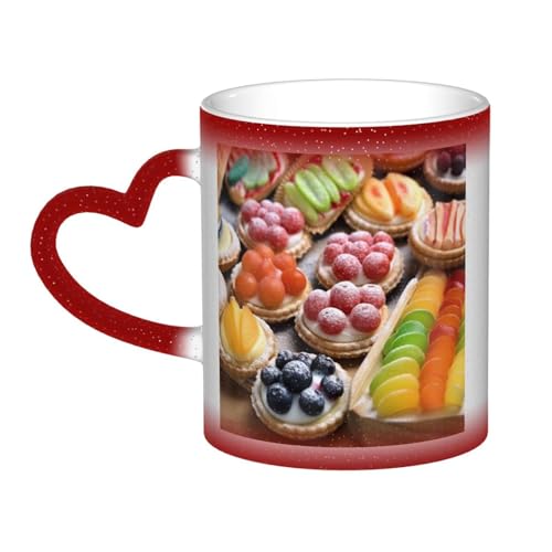GDSHJKLW Keramik-Kaffeetassen, 325 ml, Farbwechsel-Tasse, personalisierbar, Kaffeetasse, Teetasse, frische süße Torten, coole Kaffeetassen für Männer und Frauen, lustiges Geschenk GDSHJKLW Keramik-Kaffeetassen, 325 ml, Farbwechsel-Tasse, personalisierbar, Kaffeetasse, Teetasse, frische süße Torten, coole Kaffeetassen für Männer und Frauen, lustiges Geschenk von GDSHJKLW