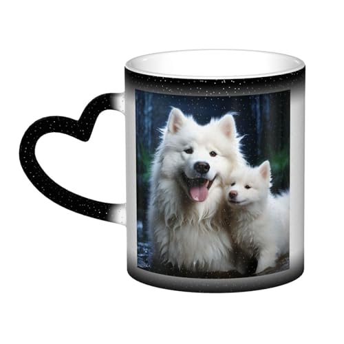 GDSHJKLW Keramik-Kaffeetassen, 325 ml, Farbwechsel-Tasse, personalisierbar, Kaffeetasse, Teetasse, weißer Hund, coole Kaffeetassen für Männer und Frauen, lustiges Geschenk GDSHJKLW Keramik-Kaffeetassen, 325 ml, Farbwechsel-Tasse, personalisierbar, Kaffeetasse, Teetasse, weißer Hund, coole Kaffeetassen für Männer und Frauen, lustiges Geschenk von GDSHJKLW