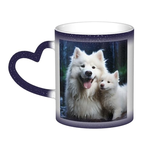GDSHJKLW Keramik-Kaffeetassen, 325 ml, Farbwechsel-Tasse, personalisierbar, Kaffeetasse, Teetasse, weißer Hund, coole Kaffeetassen für Männer und Frauen, lustiges Geschenk GDSHJKLW Keramik-Kaffeetassen, 325 ml, Farbwechsel-Tasse, personalisierbar, Kaffeetasse, Teetasse, weißer Hund, coole Kaffeetassen für Männer und Frauen, lustiges Geschenk von GDSHJKLW