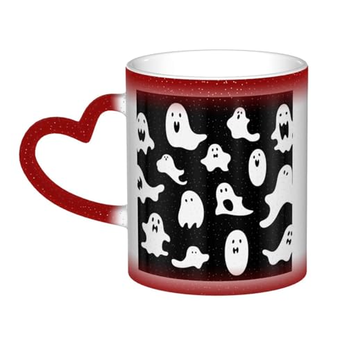 Keramik-Kaffeetassen, 325 ml, Farbwechsel-Tasse, personalisierbar, Kaffeetasse, Teetasse, Halloween, Gothic, coole Kaffeetassen für Männer und Frauen, lustiges Geschenk von GDSHJKLW