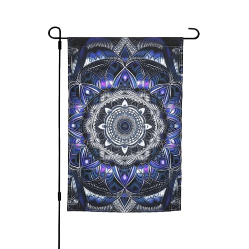 Rechteckige Mandala-Gartenflagge, doppelseitig, Bauernhaus, Urlaub, Hofflagge, 30,5 x 45,7 cm, saisonales Outdoor-Banner für Frühling, Sommer, Rasen, Veranda, Heimdekoration, kleine Gartenflagge von GDSHJKLW