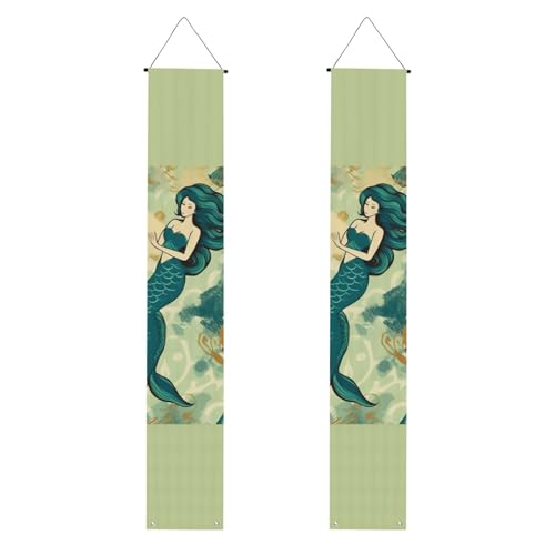 Retro Meerjungfrau Veranda Banner Hängende Tür Banner Happy Birthday Veranda Schild Party Banner Foto Hintergrund Haustür Schilder für Willkommen Urlaub Party Indoor Outdoor Dekor Retro Meerjungfrau Veranda Banner Hängende Tür Banner Happy Birthday Veranda Schild Party Banner Foto Hintergrund Haustür Schilder für Willkommen Urlaub Party Indoor Outdoor Dekor von GDSHJKLW