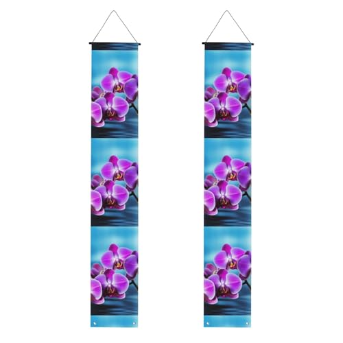 Schöne Orchidee Veranda Banner Hängende Tür Banner Happy Birthday Veranda Schild Party Banner Foto Hintergrund Haustür Schilder für Willkommensurlaub Party Indoor Outdoor Dekor von GDSHJKLW