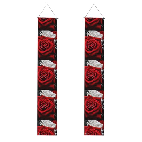 Schwarz Weiß und Rot Rosen Veranda Banner Hängende Tür Banner Happy Birthday Veranda Schild Party Banner Foto Hintergrund Haustür Schilder für Willkommen Urlaub Party Indoor Outdoor Dekor Schwarz Weiß und Rot Rosen Veranda Banner Hängende Tür Banner Happy Birthday Veranda Schild Party Banner Foto Hintergrund Haustür Schilder für Willkommen Urlaub Party Indoor Outdoor Dekor von GDSHJKLW