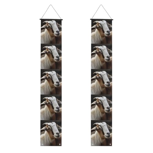 Tiere Ziege Veranda Banner Hängende Tür Banner Happy Birthday Veranda Schild Party Banner Foto Hintergrund Haustür Schilder für Willkommen Urlaub Party Indoor Outdoor Dekor von GDSHJKLW