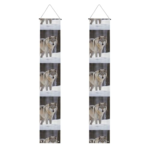 Wolf im Schnee Veranda Banner Hängende Tür Banner Happy Birthday Veranda Schild Party Banner Foto Hintergrund Haustür Schilder für Willkommen Urlaub Party Indoor Outdoor Dekor Wolf im Schnee Veranda Banner Hängende Tür Banner Happy Birthday Veranda Schild Party Banner Foto Hintergrund Haustür Schilder für Willkommen Urlaub Party Indoor Outdoor Dekor von GDSHJKLW