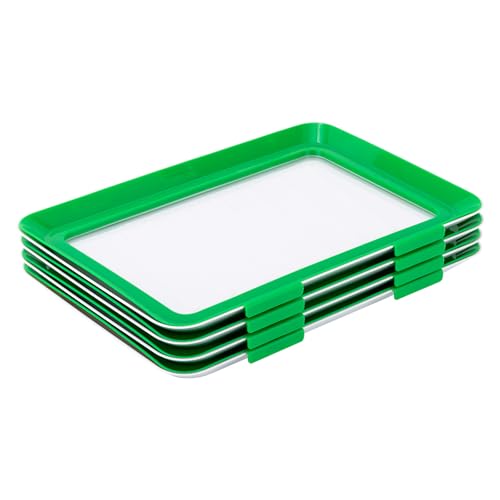 4 Stück Food Preservation Tray, Lebensmittelkonservierungstablett, Lebensmittel frisch Lebensmittelaufbewahrung, wiederverwendbares Lebensmittelkonservierungstablett, stapelbares Lebensmitteltablett von GDSKR