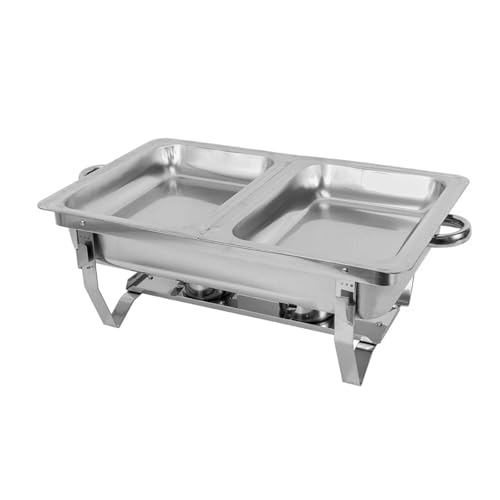 7.5L Chafing Dish Buffet Behälter, Edelstahl Chafing Dish Speisenwärmer Warmhaltebehälter, Buffet Bankett Catering, Lebensmittelbehältern, für Cafeterias, Hotels und Buffet von GDSKR