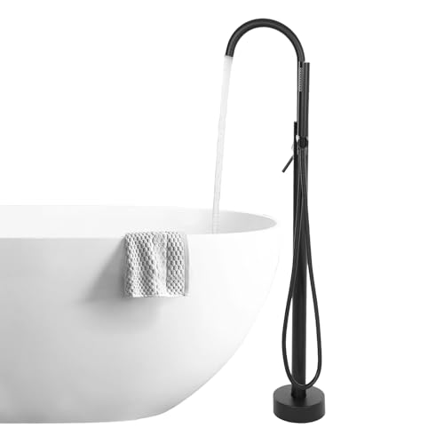 Freistehende Wannenarmatur, Abgerundete Form stehend Wasserhahn, Handbrause Wannenarmatur Badewannenarmaturen Standarmatur, Bodenmontage Mit Handbrause Für Wanne Freistehende Wannenarmatur, Abgerundete Form stehend Wasserhahn, Handbrause Wannenarmatur Badewannenarmaturen Standarmatur, Bodenmontage Mit Handbrause Für Wanne von GDSKR