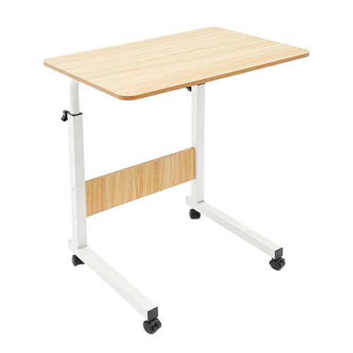 GDSKR Laptoptisch Beistelltisch, Schreibtisch Laptoptisch Tisch Höhenverstellung, Pflegetisch mit Rollen, Büromöbel, für Schlafzimmern, Wohnzimmern, Schlafsälen usw, 70-90CM von GDSKR