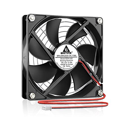 GDSTIME 120mm Lüfter 12V PC Lüfter 120x120 Gehäuselüfter 120mm 12V PC Ventilator DC Bürstenloser Computerlüfter 2 Pin für Kühlschranke Wechselrichters Netzteil Verstärker Router GDSTIME 120mm Lüfter 12V PC Lüfter 120x120 Gehäuselüfter 120mm 12V PC Ventilator DC Bürstenloser Computerlüfter 2 Pin für Kühlschranke Wechselrichters Netzteil Verstärker Router von GDSTIME