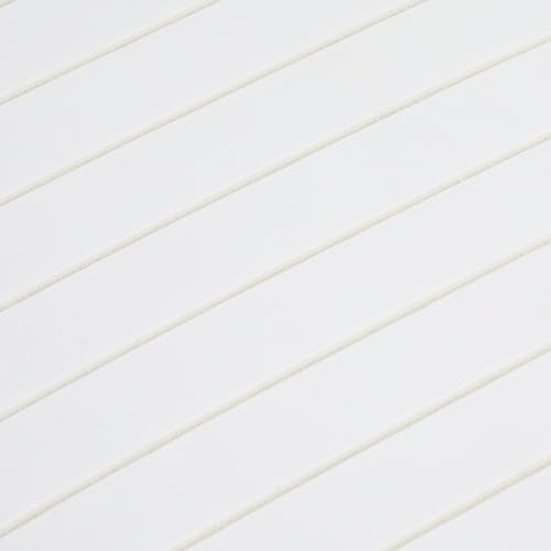3D Holzoptik Wandpaneele, Selbstklebende 3D Holzpaneel Rillen Paneele,10 Stück 40x40cm PVC Wandverkleidung, Wasserfest & Hitzebeständig Paneele Aufkleber für Wand Decken Küchenrückwand (Reine Weiß) von GDWD