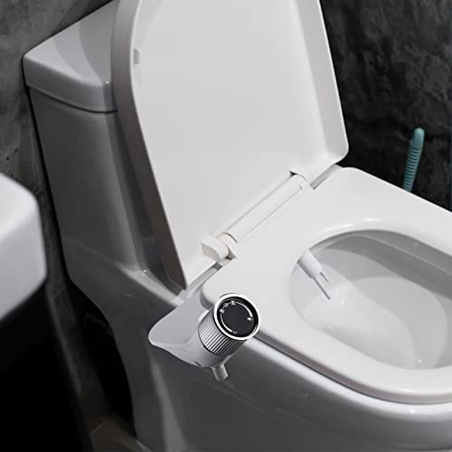 Bidet Aufsatz für Toilette, Nicht Elektrisch Bidet Toilettenaufsatz, Bidet Toilettensitz, Selbstreinigende Doppeldüsen Front- und Heckreinigung für Kaltes Wasser und Einstellbarer Wasserdruck von GDWD