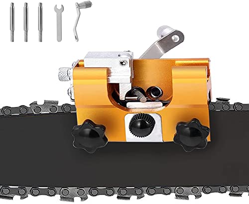 Chainsaw Chain Sharpening Jig,Zahnschärfer Kettensägenschärfer Kit Timberline Schärfset Kettensäge Aluminiumlegierung Handkurbeln Sägeketten Schärfgerät für alle Arten von Kettensägen Elektrische von GDWD