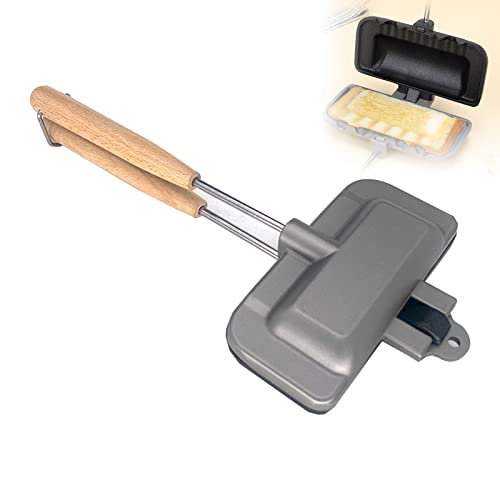 Doppelseitige Bratpfanne Sandwich Maker, Sandwich-Backform, Beidseitige Tortillas mit griff Antihaft Backen Pancake Pan Omelette Tabletts Sandwich Maker Flip Grillpfanne für Frühstück,Gegrillten Käse von GDWD