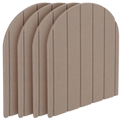 GDWD Wandpaneele Gepolstert, 4er Set 43cmx32cm Filz Polsterpaneel, 3D Wandkissen Wandpolster Bettkopfteil Aufprallschutz Wandverkleidung Decor für Kinderzimmer Schlafzimmer Wohnzimmer (Kaffeebraun) von GDWD