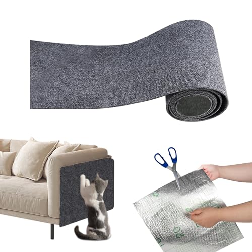 Selbstklebend Kratzmatte Katze, Kratzteppich Katzen, Kratzbrett Katzen, Kratzbretter Katze Wand, Kratzwand Katzenkratzbretter, Kratzschutz Katzenkratzmatte für Schützt Teppiche Sofa Möbelschutz von GDWD