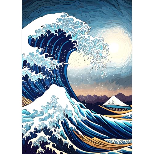 GDYEEH Spinnweben Wellen Diamond Painting Kits Erwachsene, 5D Mondlicht Diamant Kunst Bilder Anfänger, DIY Runder Vollbohrer Fantasie Diamanten Malerei Stickerei Geschenke Home Wand Dekor 30x40 cm GDYEEH Spinnweben Wellen Diamond Painting Kits Erwachsene, 5D Mondlicht Diamant Kunst Bilder Anfänger, DIY Runder Vollbohrer Fantasie Diamanten Malerei Stickerei Geschenke Home Wand Dekor 30x40 cm von GDYEEH