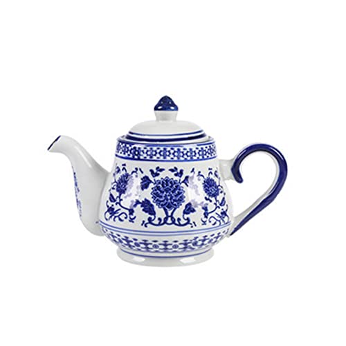 GDYJP Blaue Blumen keramischer Kaffeekanne, Blauer und weißer Porzellan-Teekanne, Keramik-Teekanne for Kung-Fu-Tee-Tee-Sets (Color : Blue, Size : 500ml) von GDYJP