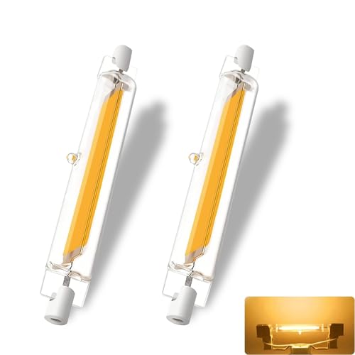 GDYOD R7S LED 118mm Dimmbar,20W LED R7S Ersatz für 200W Halogen Leuchtmittel,R7S LED Stab Warmweiß 3000K 2000LM,360°Abstrahlwinkel,Kein Flackern,2er Pack von GDYOD