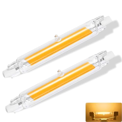 GDYOD R7S LED 118mm Dimmbar 20W Lampen, R7S LED Glühbirne Ersatz für 200W Halogenlamp, R7S 118mm Warmweiß 3000K 2000LM, LED Leuchtmittel, 360°Abstrahlwinkel LED Stab, Kein Flackern, 2er Pack von GDYOD