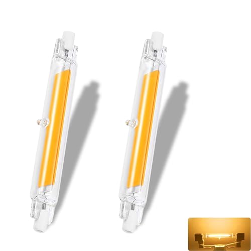 GDYOD R7S LED 78mm Dimmbar,10W LED R7S Ersatz für 100W Halogen Leuchtmittel,R7S LED Stab Naturweiß 4500K 1000LM,Kein Flackern，360°Abstrahlwinkel,2er Pack von GDYOD